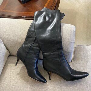 Cole Haan Carlyl Black Knee High Leather Boots Size 9